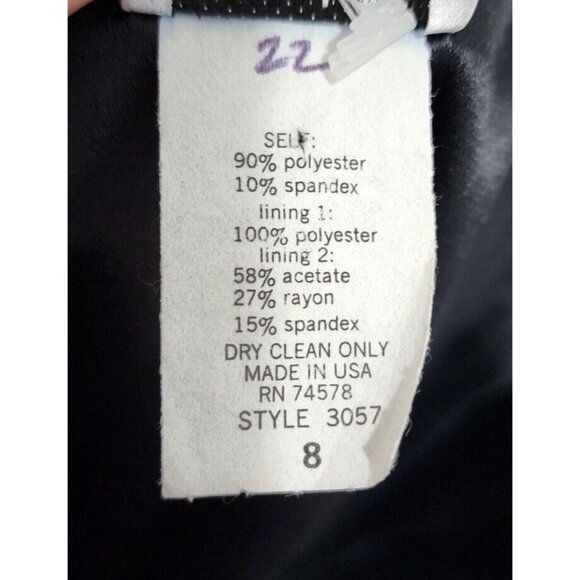 Vtg Y2K Cache Women's Strapless Sheath Dress Asymmetrical Hem Red Velvet Size 8 - Picture 10 of 11